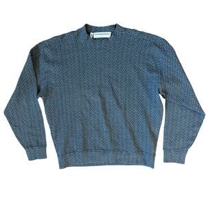 Jhane Barnes Textured Knit Long Sleeve Mockneck Pullover Size Large